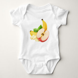 Apfel und Banane Baby Strampler
