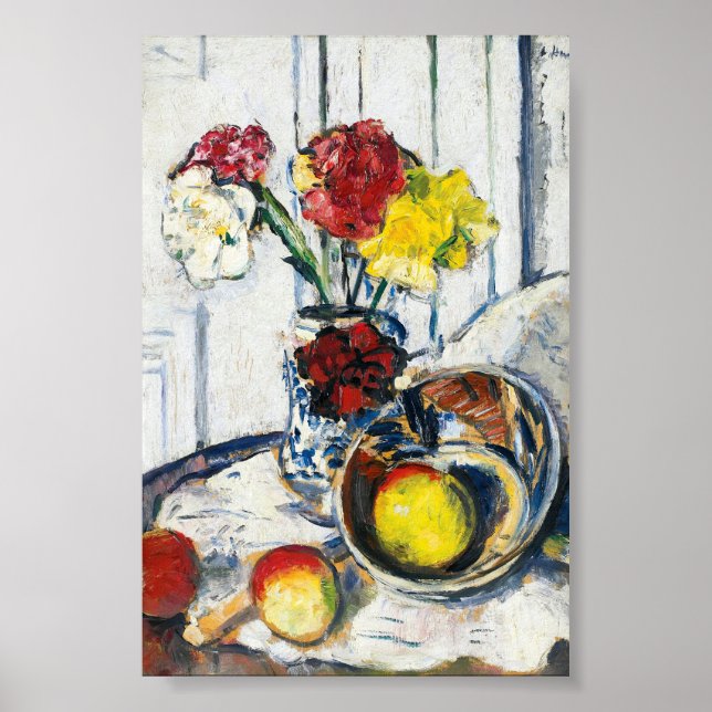 Äpfel und Blume | George Leslie Hunter Poster (Vorne)
