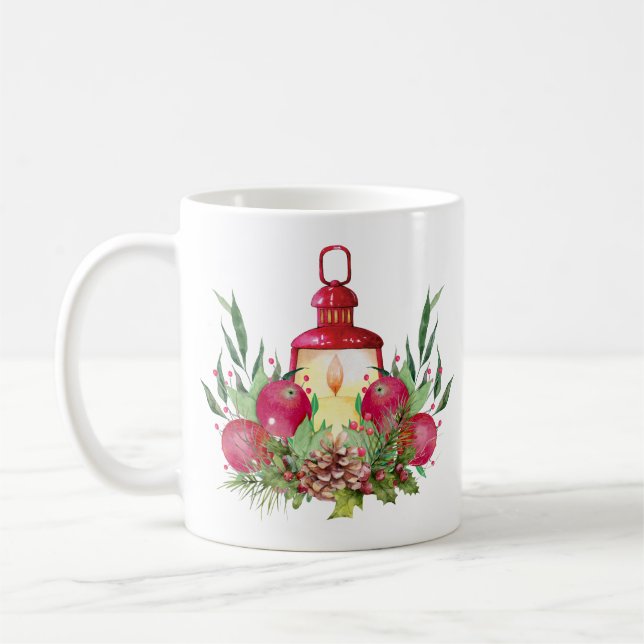 Apfel und Evergreen Holiday Tasse (Links)