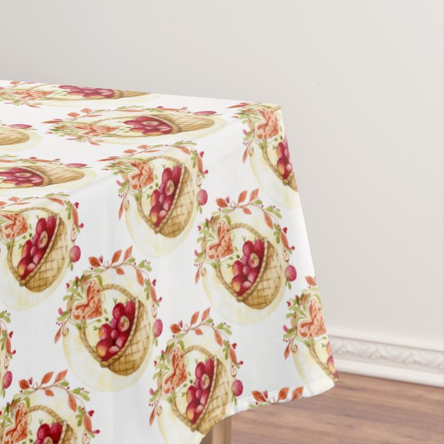 Äpfel und Herz Tischdecke (Beispiel)