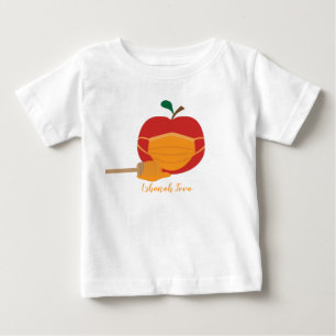 Apfel und Honig mit Orangefarbener Gesichtsmaske Baby T-shirt