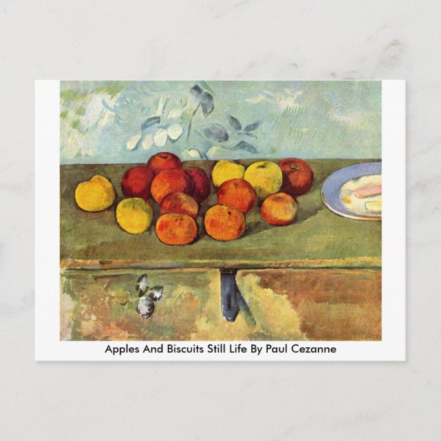 Äpfel und Kekse noch Leben von Paul Cezanne Postkarte (Vorderseite)