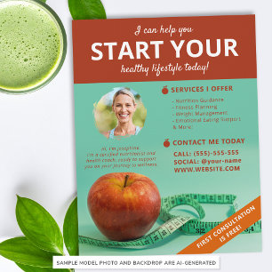 Apfel und Klebeband Ernährungsberater Gesundheitsc Flyer