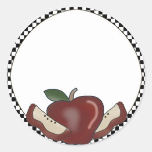 Äpfel und Klebeband-Klebekleber Runder Aufkleber