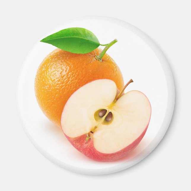 Apfel und Orange Magnet (Vorne)