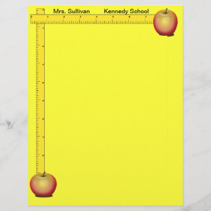 Äpfel und Regler Lehrer Papier (Gelb Sunshine)
