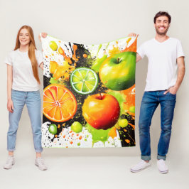 Apfel- und Zitrusbrand Fleecedecke