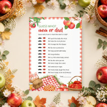Apfel Unserer Augen Fall-Baby-Party | Rate-Spiel