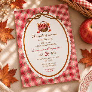 Apfel Unserer Augen Fall-Baby-Shower-Einladung Einladung