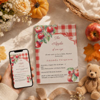 Apfel unserer Augen rotes Gingham-Mädchen Baby Sho