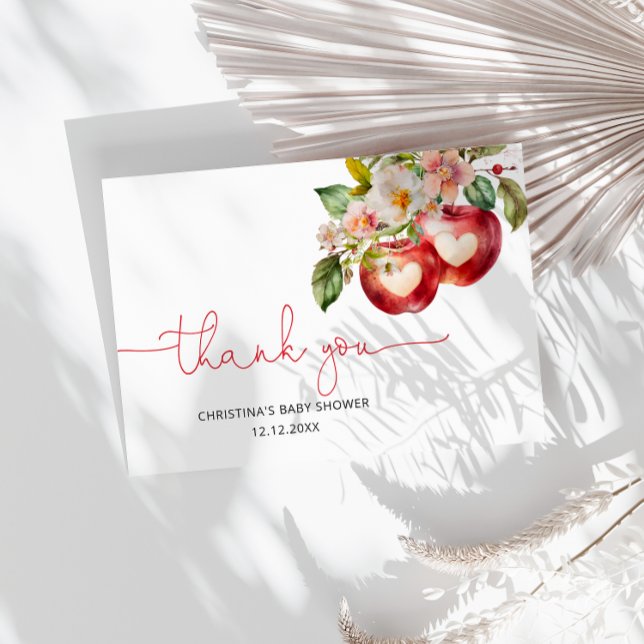Apfel unserer Augenbabydusche Danke Karte (Von Creator hochgeladen)