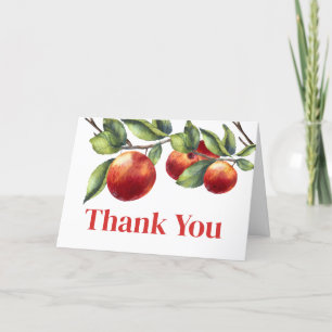 Apfel unserer Augenbabydusche Dankeskarte