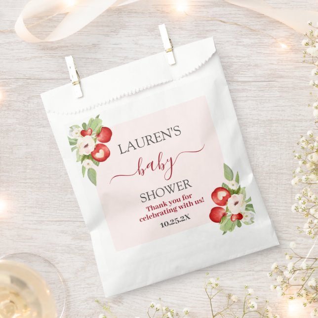 Apfel unserer Augenbabydusche Geschenktütchen (Ausgeschnitten)