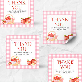 Apfel unserer Augenbabydusche Quadratischer Aufkleber