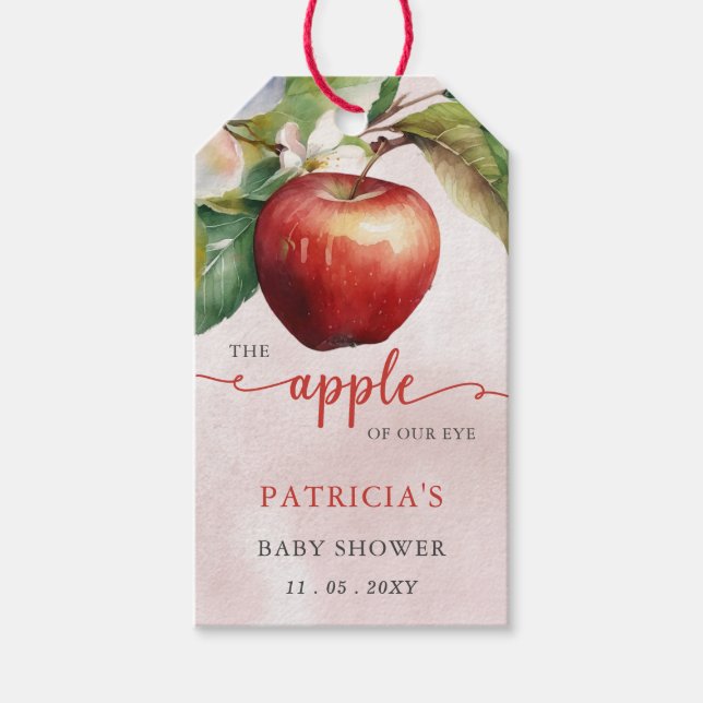 Apfel unserer Babydusche "Eye Fall Girl" Geschenkanhänger (Vorderseite)