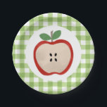 Apfel unserer ersten Geburtstagspapier-Teller Pappteller<br><div class="desc">Der Apfel unseres Auges wird eins! Teller zum ersten Geburtstag von Apple.</div>