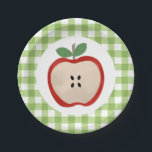 Apfel unserer ersten Geburtstagspapier-Teller Pappteller<br><div class="desc">Der Apfel unseres Auges wird eins! Teller zum ersten Geburtstag von Apple.</div>