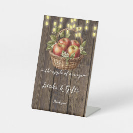 Apfel unseres Augenfalles Blütendusche Sockelschild