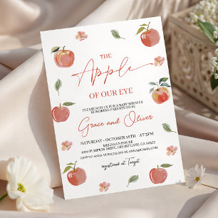 Apfel Unseres Auges Aquarell-Baby-Shower-Einladung Einladung