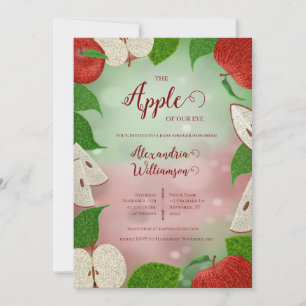 Apfel Unseres Auges Baby Shower Einladung Rustikal