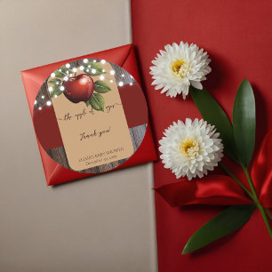 Apfel Unseres Auges Rustikale Herbst-Babyparty Runder Aufkleber