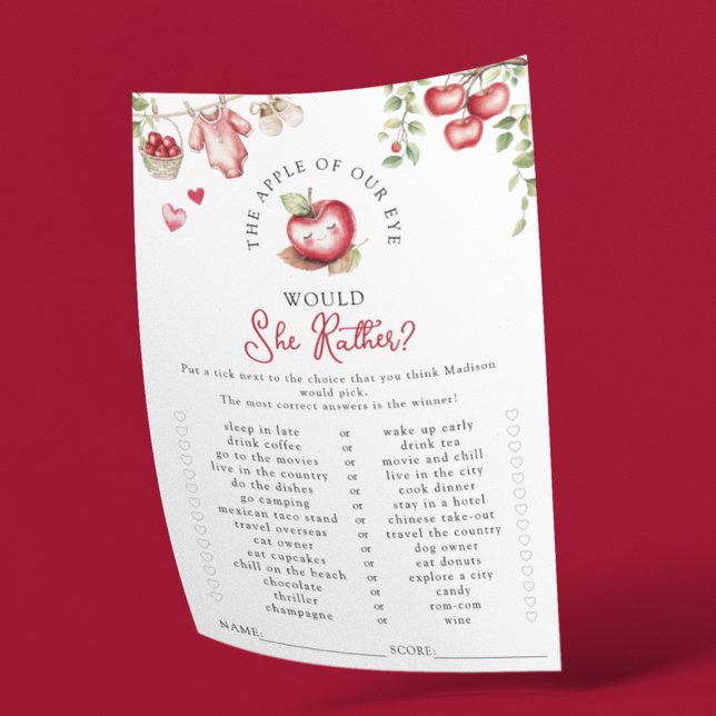 Apfel unseres Auges würde sie eher ein Baby Duschs (Von Creator hochgeladen)