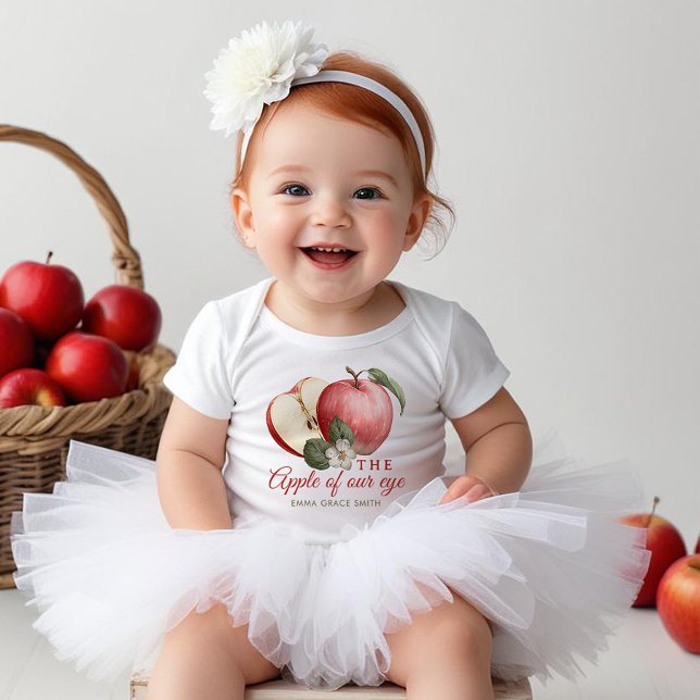 Apfel unseres Babyanzugs Baby Strampler (Apple of our eye baby bodysuit  )