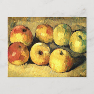 Äpfel Vintage Impressionismus Cezanne Postkarte