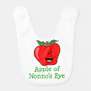 Apfel von Nonno's Eye Italienisches Grandkind Baby Babylätzchen