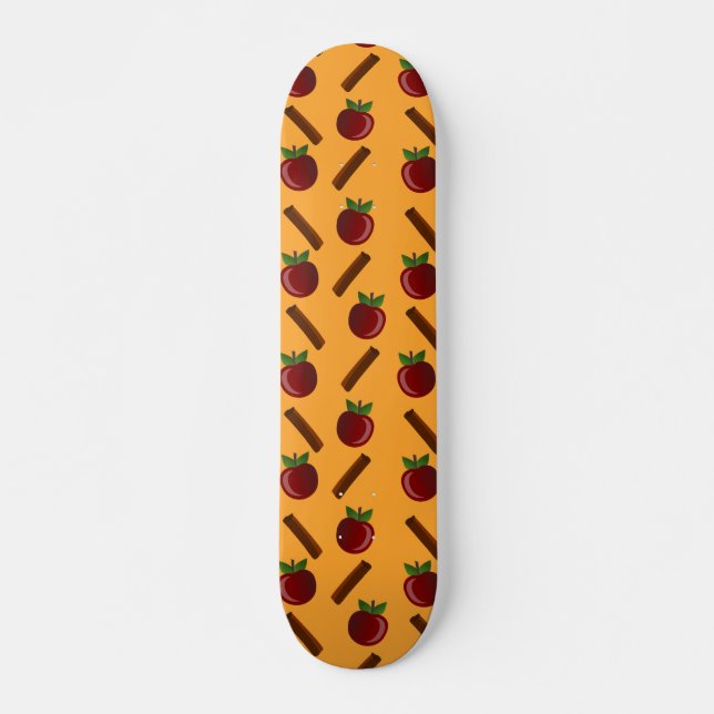 Apfel-Zimt-Muster Skateboard (Vorne)