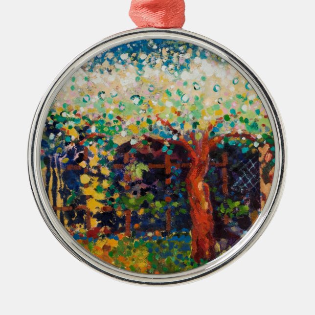 Apfelbaum-Blüte Ornament Aus Metall (Vorne)