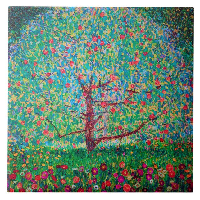 Apfelbaum, Gustav Klimt Fliese (Vorderseite)