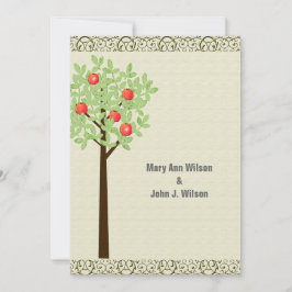 Apfelbaum hellgrüne Jubiläumseinladungen. Einladung