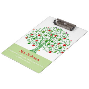 Apfelbaum-kundenspezifisches personalisiertes klemmbrett