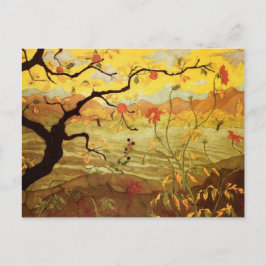 Apfelbaum mit Red Fruit Postkarte