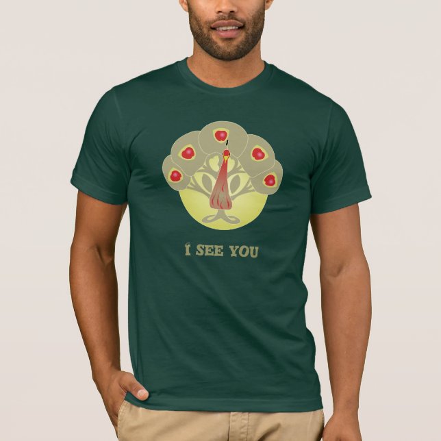 Apfelbaum oder Gesichts-oder Pfau-Shirt T-Shirt (Vorderseite)