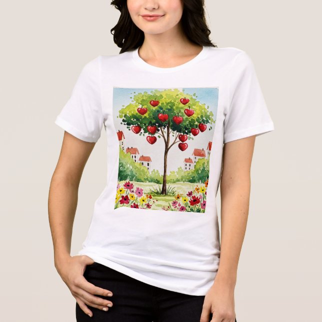 Apfelbaum Tri-Blend Shirt (Vorderseite)