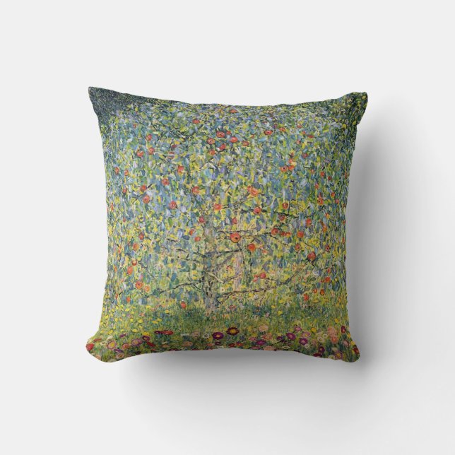 Apfelbaum von Gustav Klimt Kissen (Vorderseite)