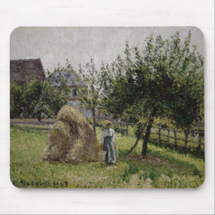 Apfelbäume an Eragny sonnigem Morgen Mousepad