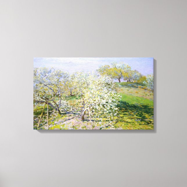 Apfelbäume in Bloom (von Claude Monet) Leinwanddruck (Vorderseite)