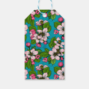 Apfelblüte auf Türkis Geschenkanhänger