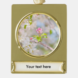 Apfelblüte - Schönheit Banner-Ornament Gold