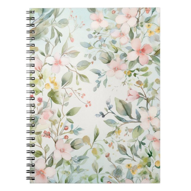 Apfelblüten Aquarelle Notizblock (Vorderseite)