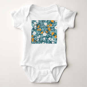 Apfelblüten-Muster: blühendes Muster-Motiv. Baby Strampler