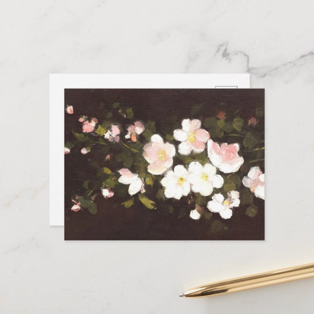 Apfelblüten Postkarte (Vorderseite/Rückseite Beispiel)