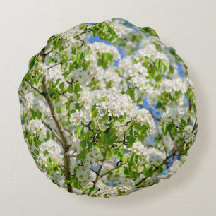 Apfelblüten Rundes Kissen