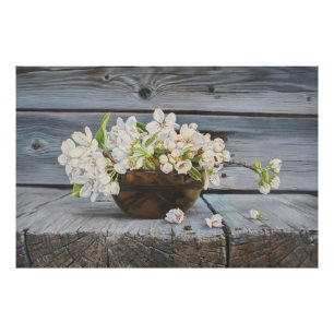 Apfelblüten-Stillleben – Original-Kunstwerk Fotodruck