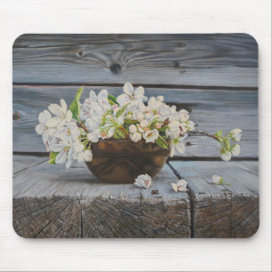 Apfelblüten-Stillleben – Original-Kunstwerk Mousepad