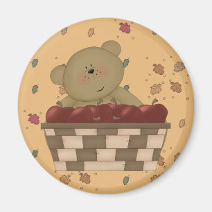 Apfelernte Teddybär Magnet