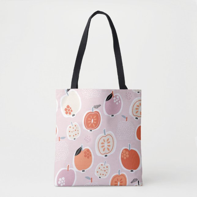 Apfelfrüchte, abstrakt, Sommermuster Tasche (Vorderseite)